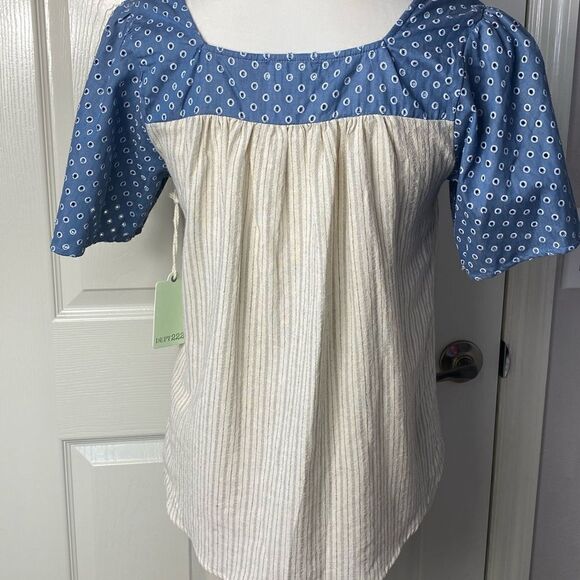 DEPT222 MEDIUM INDIGO SURF TOP NWT - Picture 8 of 9